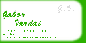 gabor vardai business card